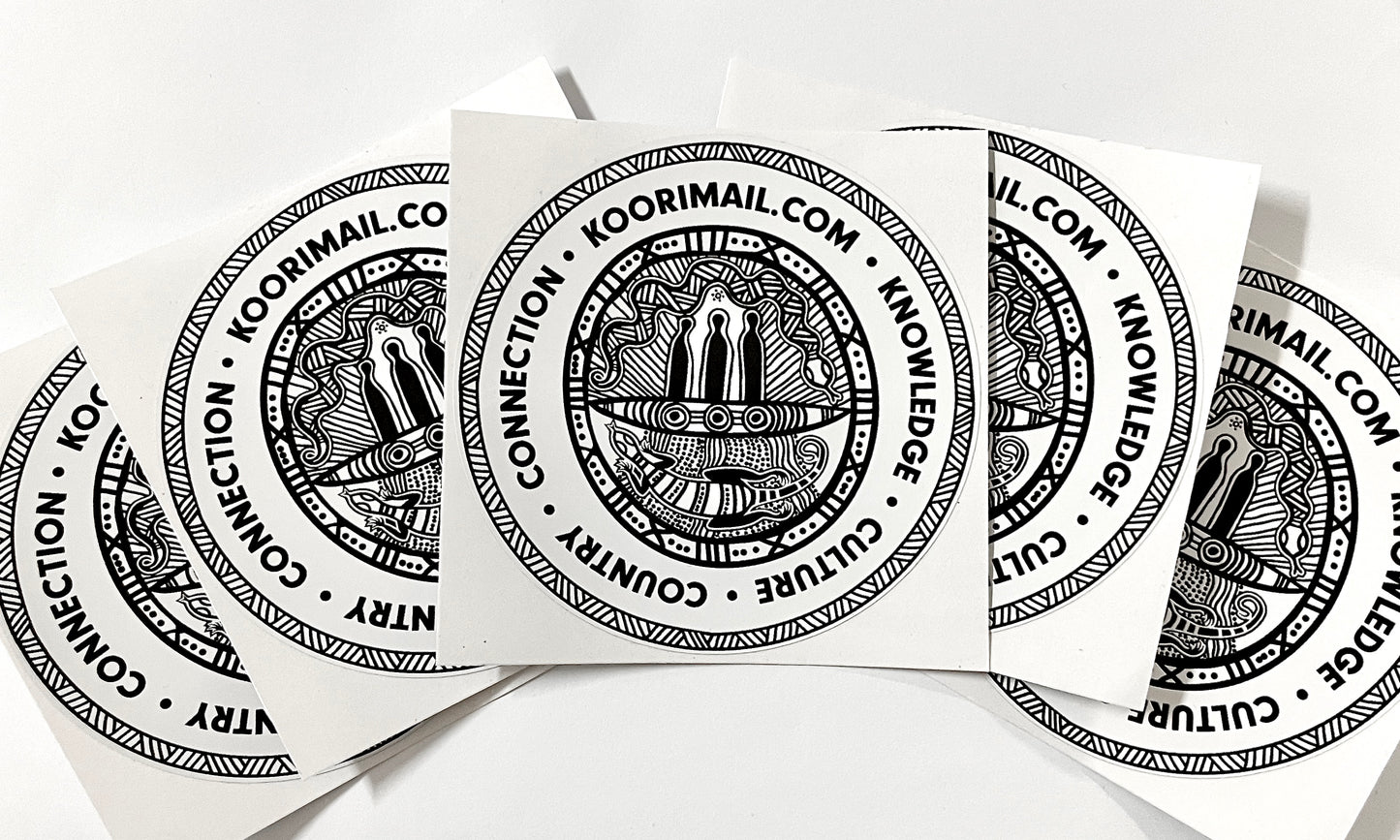 Koori Mail Circle Sticker